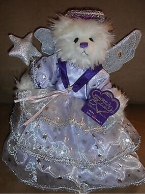 Beary Godmother Charming Purple and Silver Stuffed Bear 10” bear